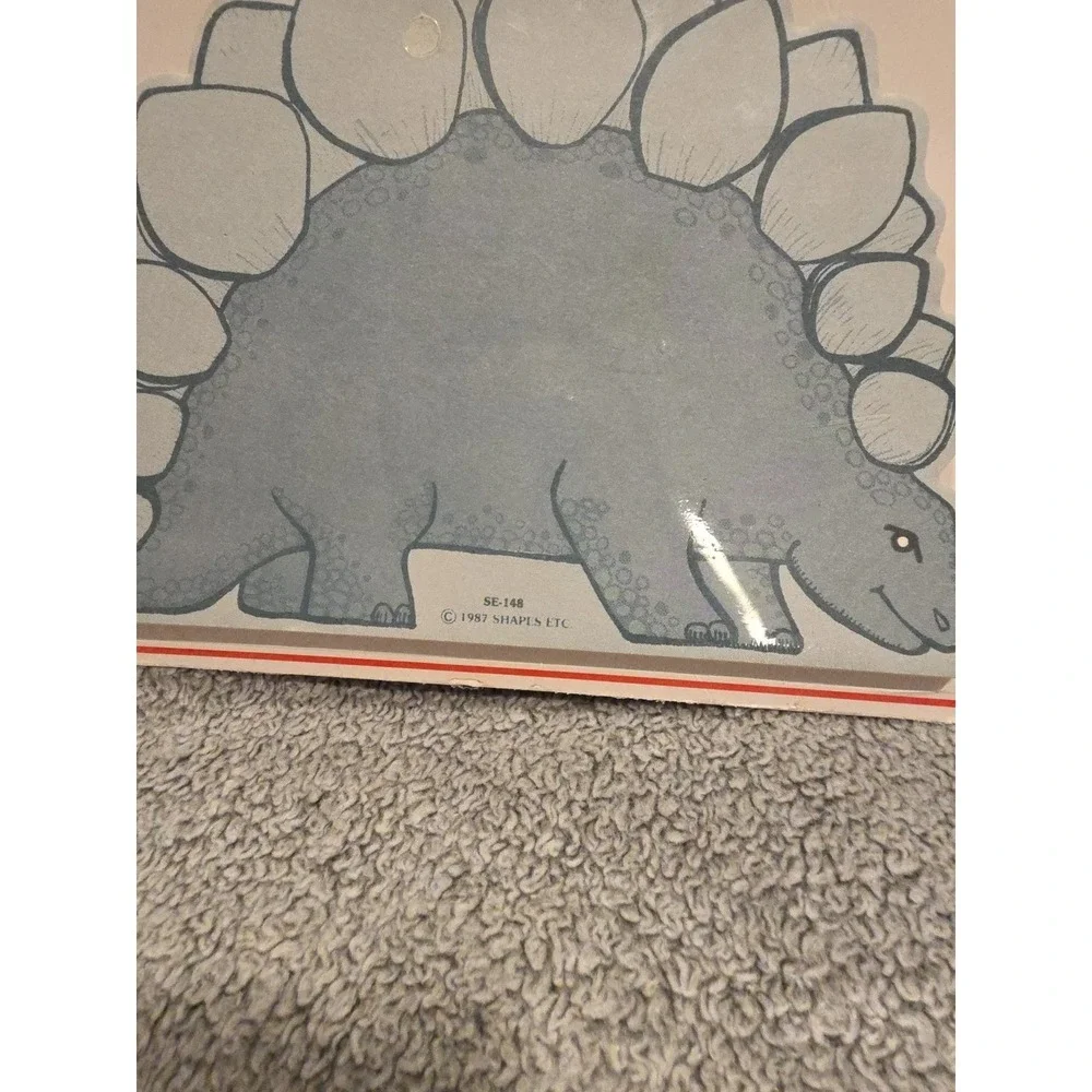Vintage 1987 Shapes Etc SE-148 Stegosaurus Dinosaur Note Pad 50‎ Sheets